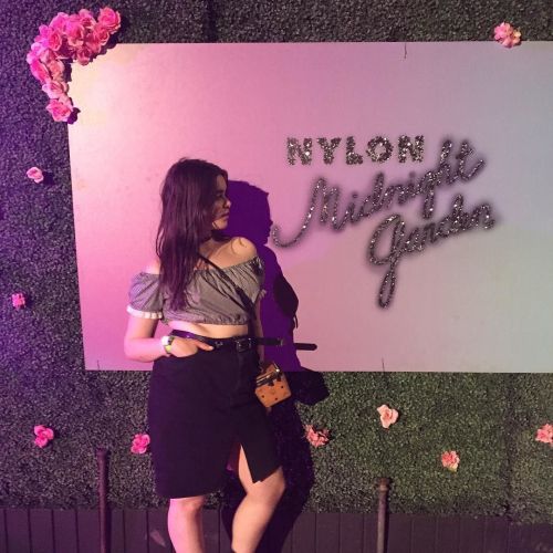 “At the @nylonmag party . Wearing @asos_us !!!! Shout out to @freeform . #deadofsummer #nylonf