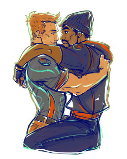 ufficiosulretro:  Doodled some cute Overwatch dads being cute. (◕‿◕✿)