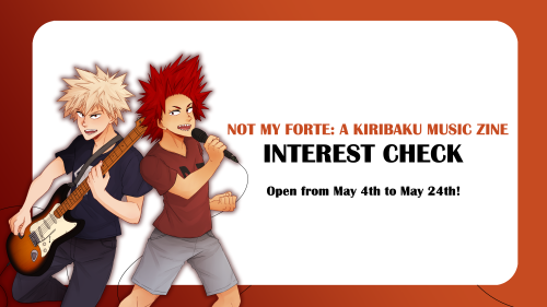 If you like Kiribaku and you like music, why not both? The interest check for the SFW music zine Not