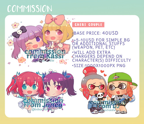 Reblog really appreciated!Hello, I’m opening chibi commission. Can add more characters, I will do so