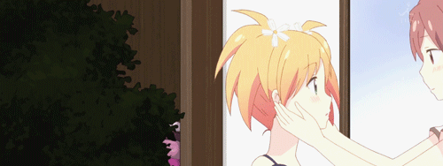 fanvocayuri:  Yuu&amp;Haruka — Sakura Trick Episode 8  