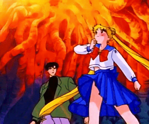 moonlightsdreaming:“What should I do?  If I transform into Sailor Moon now, he’ll k