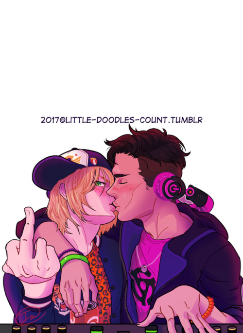 little-doodles-count:  I’m Finally done. YAY!!!!!  I wanted to have this finished before or right on valentine’s day but the best made plans something something…  If anyone wants me to put Viktor and Yuuri with zero background let me know. DJ Beka