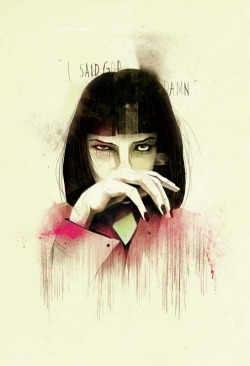 artagainstsociety:  Mia Wallace by   Marie Bergeron  