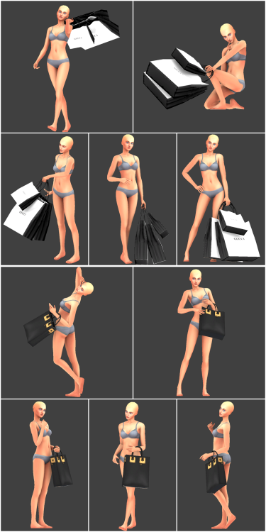 honeyssims4:  HoneysSims4 [HS4] Shopaholic (requested)You get:10 single poses + all in oneYou need:P