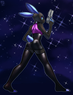 merriberry: commmission for http://coyotetrickster-gw2.tumblr.com/ BUNNY