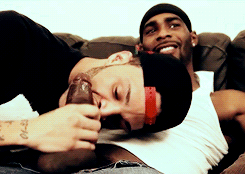 nudeblackmenxxx:  look at dat grin haha #luvinit