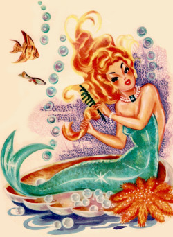 vintagegal: Meyercord mermaid decal c. 1950s 