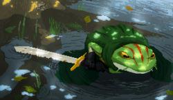 worldvanishment:  Glenn, The Frog. Chrono TriggerI’ve wanted to make a Chrono Trigger fanart for some time now, it is maybe my favorite game and one of the first I’ve played also. I’m really happy about how it turned out, but to be honest I feel