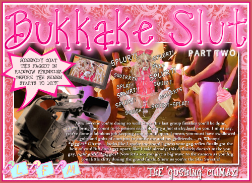 BUKKAKE SLUT: PART 2 [Ice-Cream Censored]PART 2 CAPTION: “It’s The ‘Gushing’ Clima