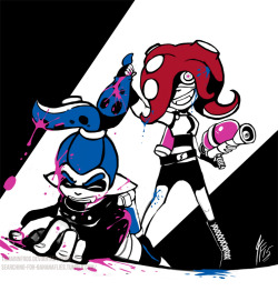 searching-for-bananaflies:  Hello! I still like my octolings as assholes. Just like I am towards my favorite characters!   DX&gt;
