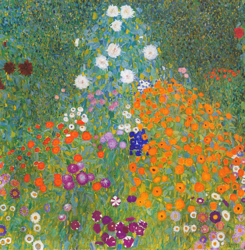 theartistsmanifesto:Flower Garden by Gustav Klimt (1905-1907). Oil on canvas.