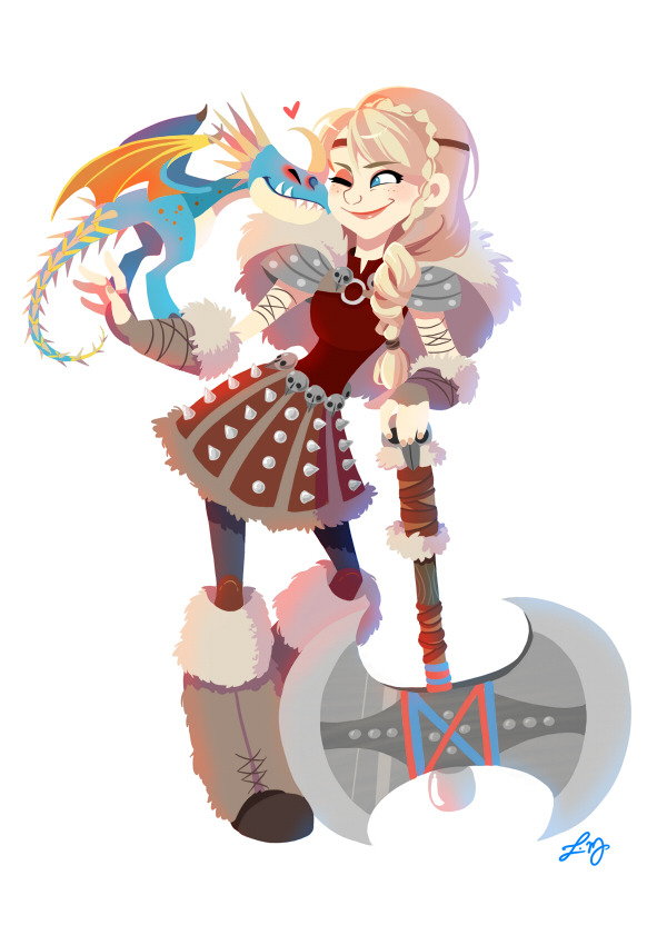 i-miha: First commission ever! My girlfriend asked me to draw her Astrid from HTTYD,