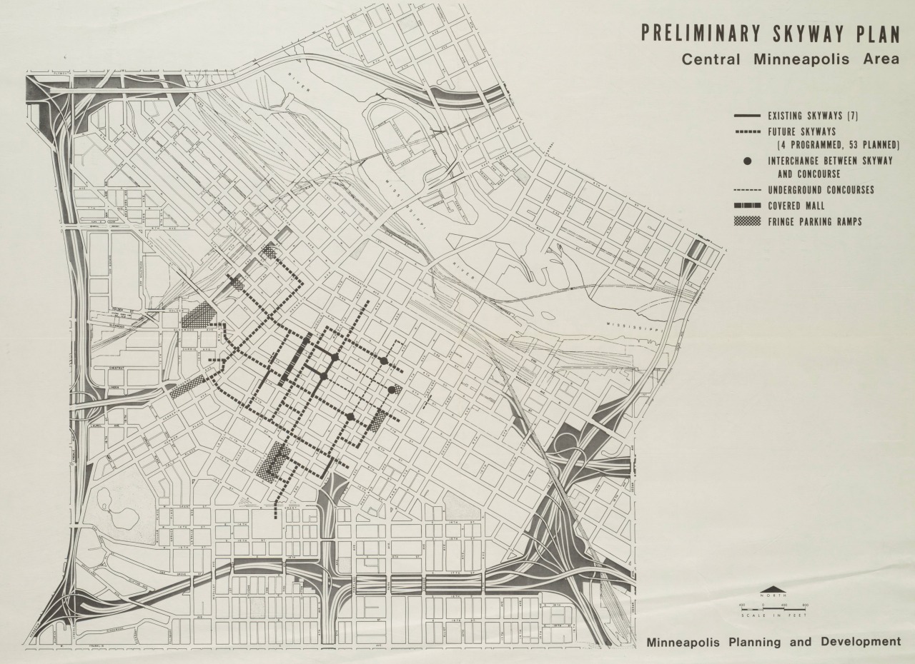 St. Paul MN, Skyway Map