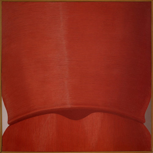Domenico Gnoli, Red Tie Knot,  (1969). © Artists Rights Society (ARS), New York/SIAE Rome. Private C