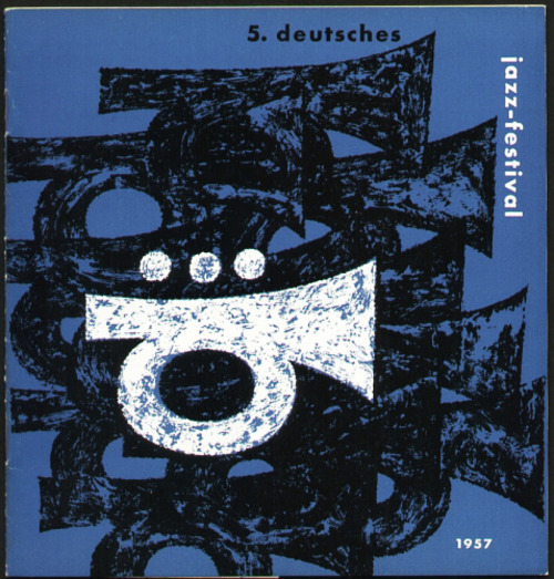 Hans Michel + Günther Kieser, cover of the programme booklet for deutsches jazz festival frankfurt, 