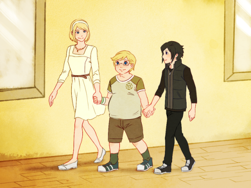 onpanwa:  PROMPTO WEEK:: DAY 4 .alternate universeKids!🌙+   📷  +    🐟  