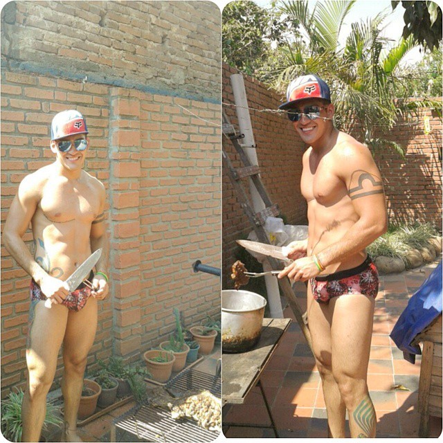 tightgearguys:  Gardening in a speedo is what every hot guy does, right? 