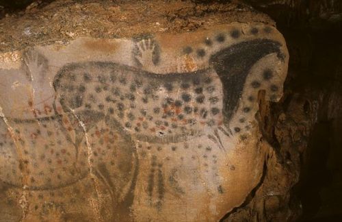 abyssal-plains - spotted horse and negative hand, at la grotte du...