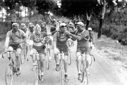 Smokers in the Tour de France, circa 1920.