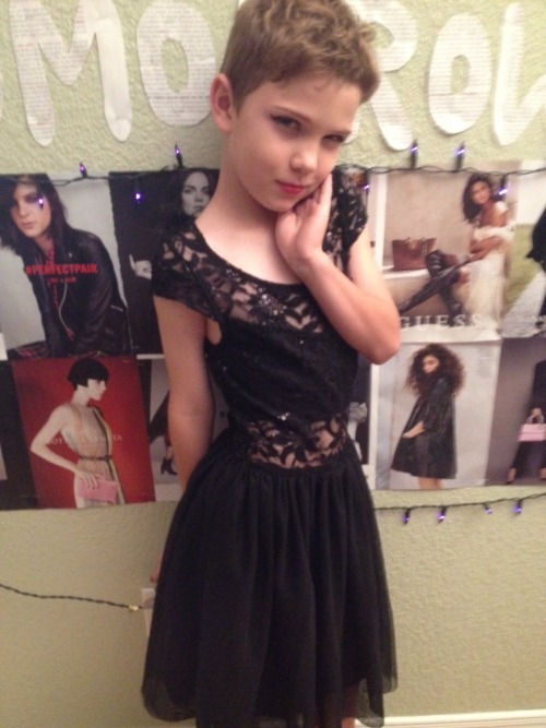 wanduh-lust:yowgert:Meet my little brother Jamie, he’s 8 years old and loves to wear dresses. Tonigh
