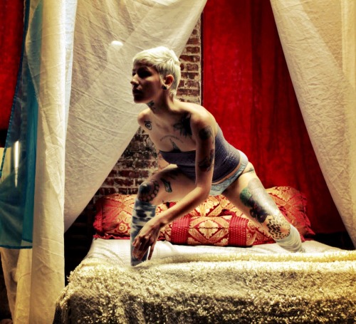 the-spidermonkey:  self portraits 7.5.15 // taken at Atomic Canary