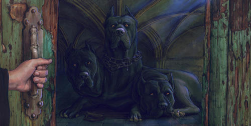 Fluffy - Three-headed dogHarry Potter and the  Philosophe´s Stone by Vladislav Pantic 