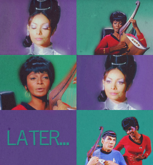 benicebefunny:Star Trek: TOS - T’Pring/Uhura - serenade“Lieutenant, had I known you inte