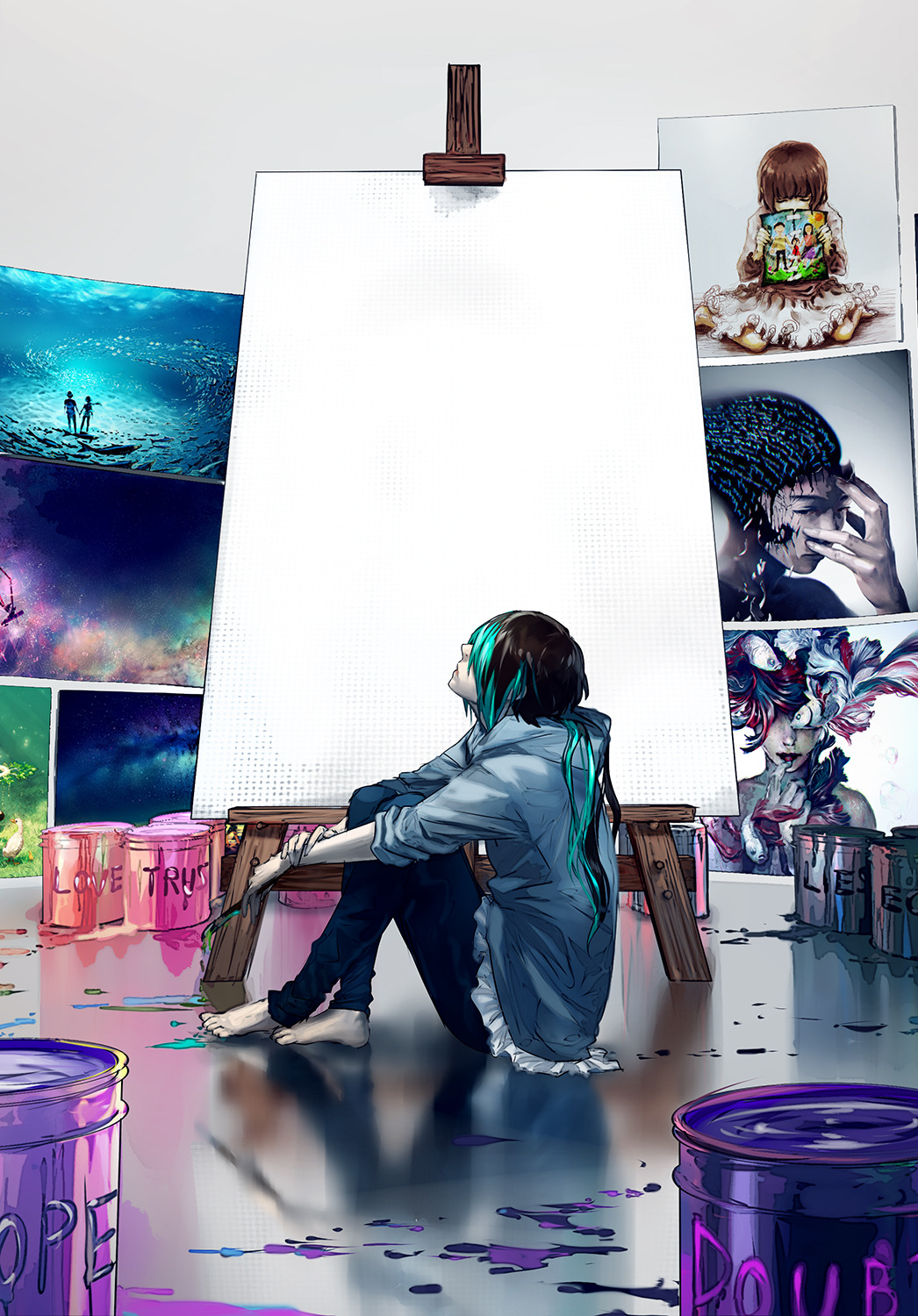 yuumei-art:  I spent some time reflecting on my life, from the dysfunctional family
