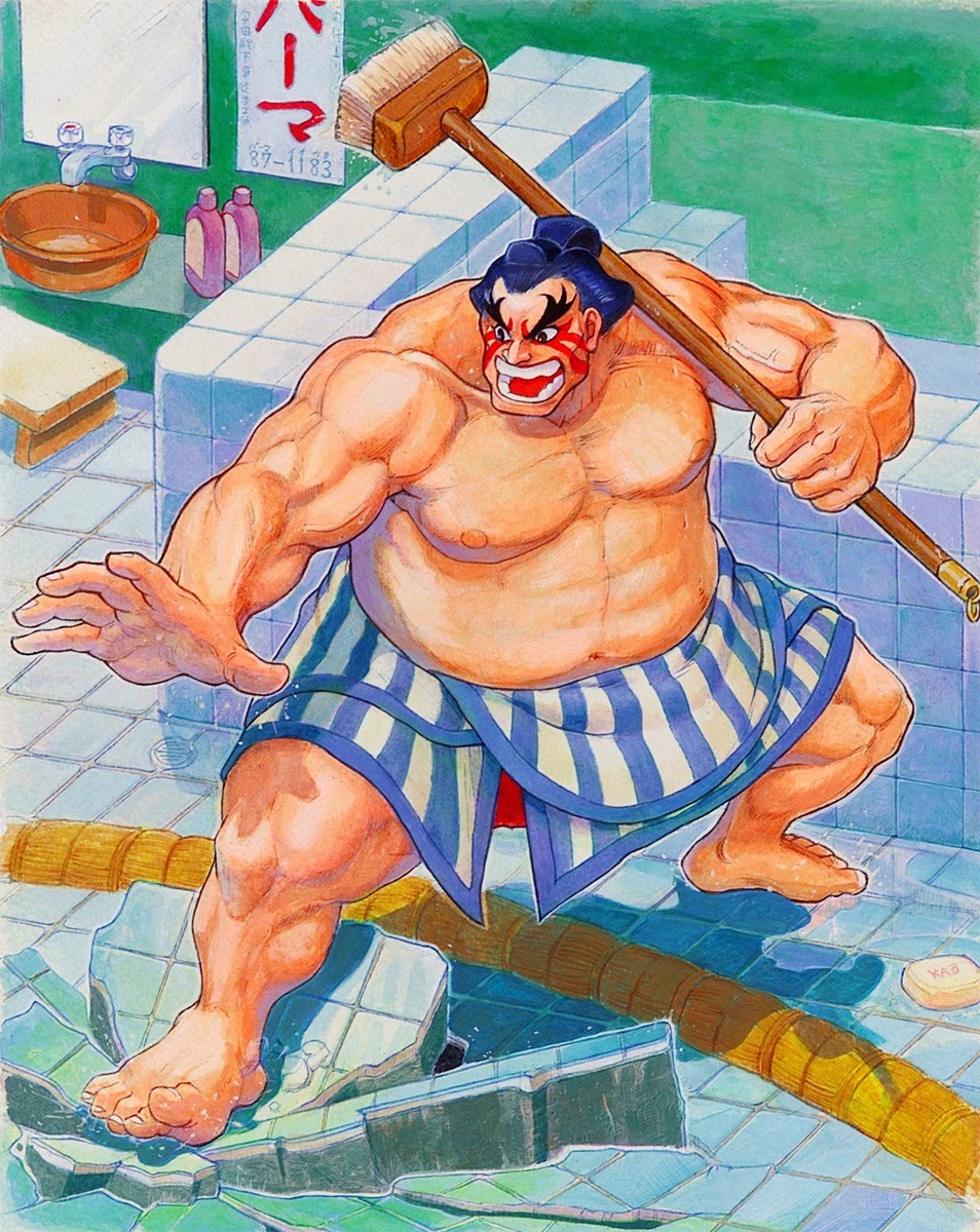 pixandwords:  Old Promotional Street Fighter Art from Shoei, Sensei, Kinu Nishimura,