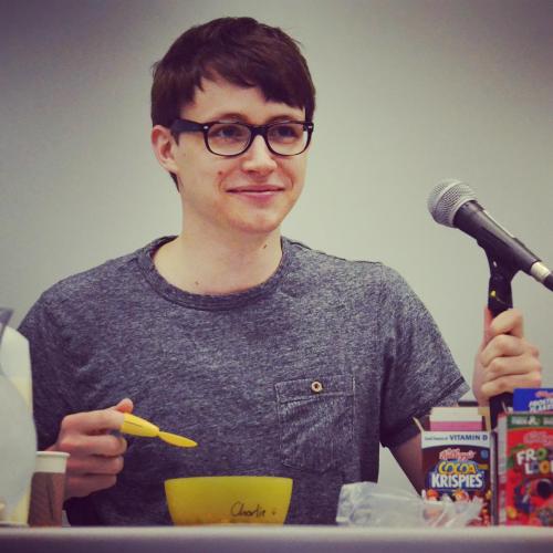 Cereal time with @coollike . #VidCon