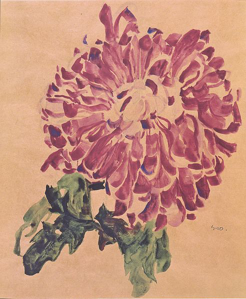 Porn Pics free-parking:  Egon Schiele, chrysanthemum