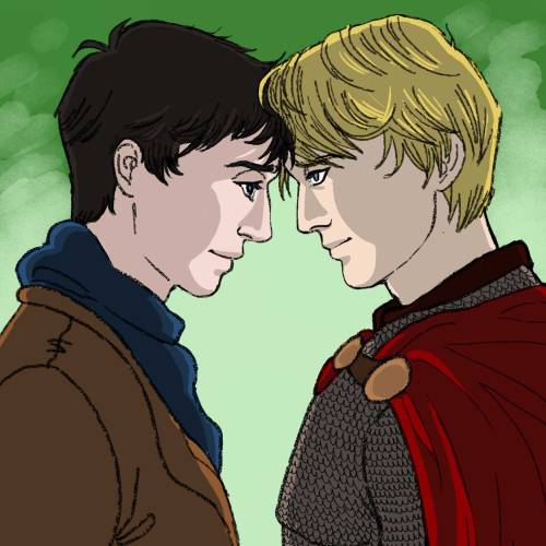 Second couple for the 4 ships challenge : Arthur and Merlin. Asked by @rosenlightMerlin (BBC) ©