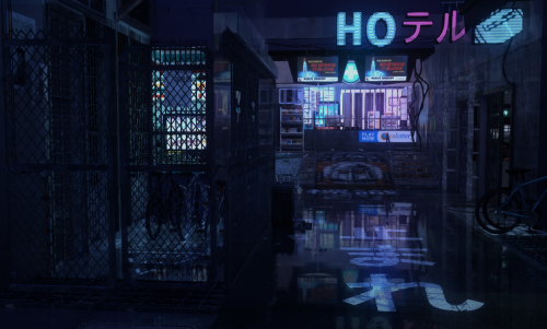 carolinacchunter:cyberpunk alley i’m currently working on, pic was taken in game with no after