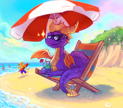 eyrri:Spyro chillin’ at Dragon Shores for