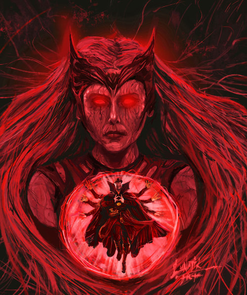 Scarlet Witch and Dr. Strange piece i did. I wanted to give it that Sam Raimi Evil dead feel. 