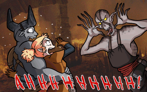 thecopperkidd:There are some really scary monsters lurking in the Deep Roads.