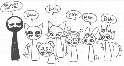 Im Obsessed With Drawing Black He Stands Out So Bad