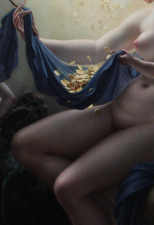 c0ssette:Girodet Trioson, Mademoiselle Lange as Danae (detail) 1799