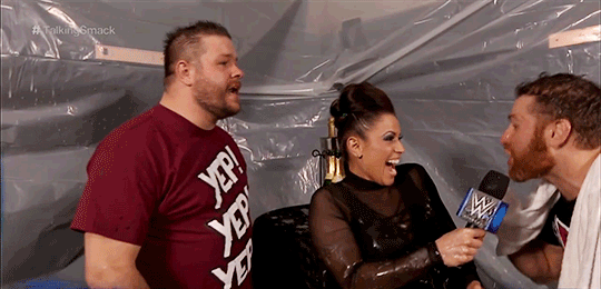 mith-gifs-wrestling:From spitting out beer to spitting out champagne!  🍻 🥂