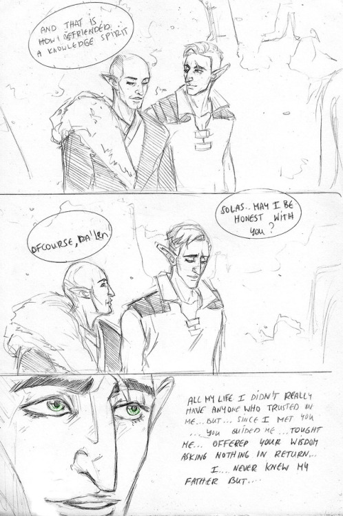 sassyseeker:sanzosin:All the post about kicking Solas ass while my Lavellan here just wants his fath