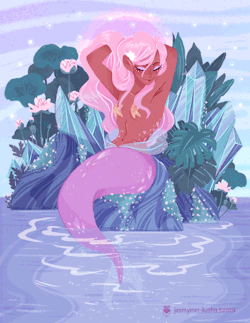 jimmymm-ilustra:  “Sirena”Still in time for the MerMay challenge 