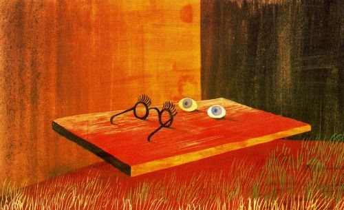 Remedios Varo - Eyes on the Table, 1938.