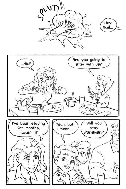 elastigale: Set some time after the events of this zine, here’s a belated Thanksgiving-ish comic about how Gail came to officially join the fam. &lt;3 I’m thankful for all of you, for your likes, reblogs, kind comments and messages, supporting my