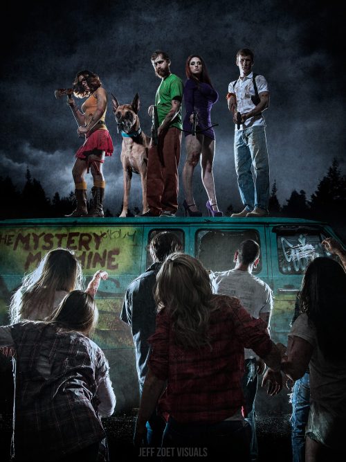angelophile:  greyloch:    Wow! Just… wow. O.O!       Scooby Doo and the Gang       Photographed byJeff Zoet Visuals  Scooby Doo cosplayed by Faith the Great Dane  Shaggy cosplayed by Roger Kean Daphne cosplayed by Claire Werkiser  Fred cosplayed