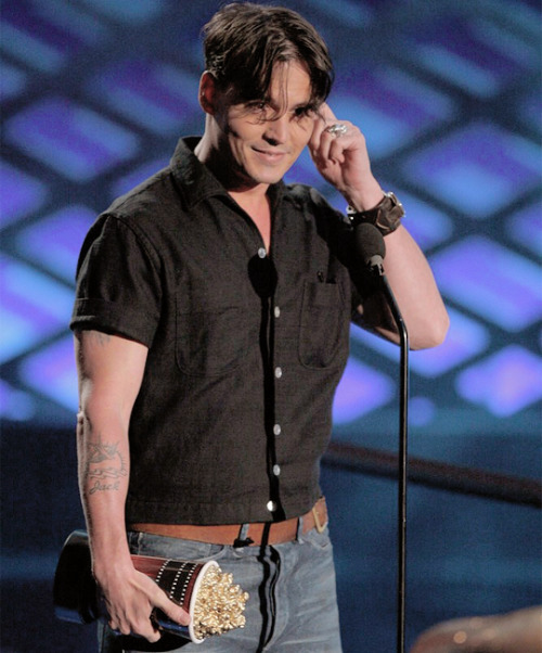 JOHNNY DEPP.ph. at the MTV Movie Awards, 2008.