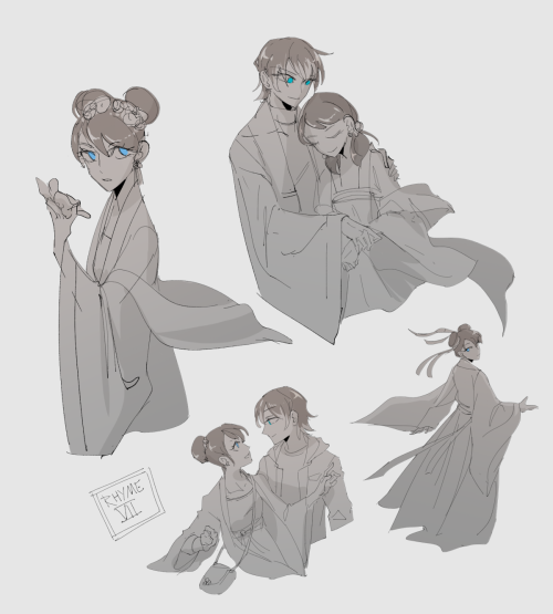 rhyme-vii:more mari hanfu sketches