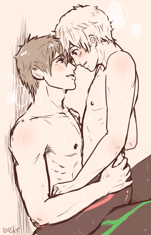 beir:    Makoto intimately repeating Nagisa’s name makes Nagisa a little embarrassed and a lot turned on – (what a tease) 