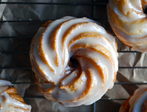 sweetoothgirl:homemade french crullers with honey glaze