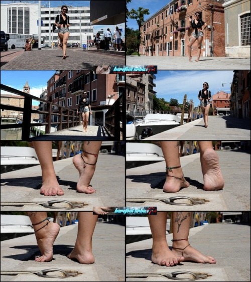 SIZZLING HOT UPDATE from BAREFOOT URBAN GIRLS!!!This week we have a photoset of hardcore barefoot cutie SWAMI (CAUTION! TOTALLY WORN OUT, SUPER-FILTHY SOLES!!!) plus guest star FENICE of BAREFOOT NUDITY, who walks around barefooted in Venice (Italy) in VI